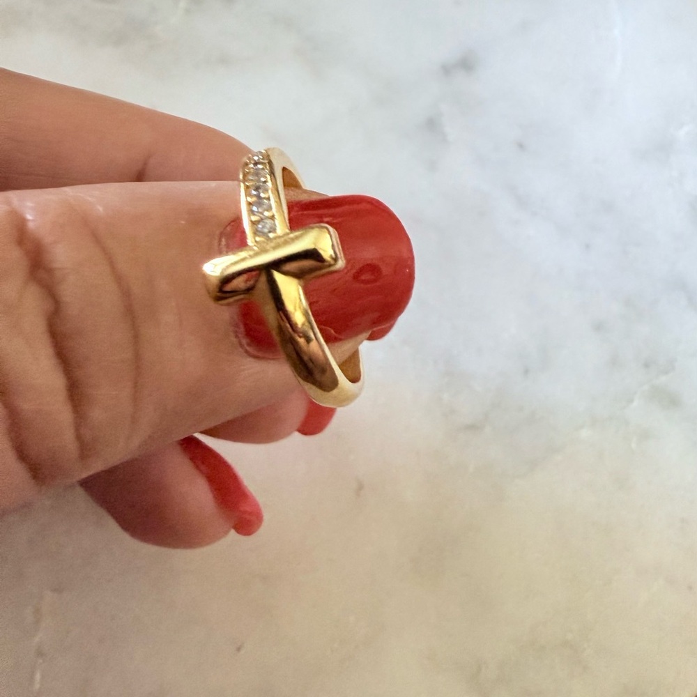 Inspired Gold and Crystal Ring